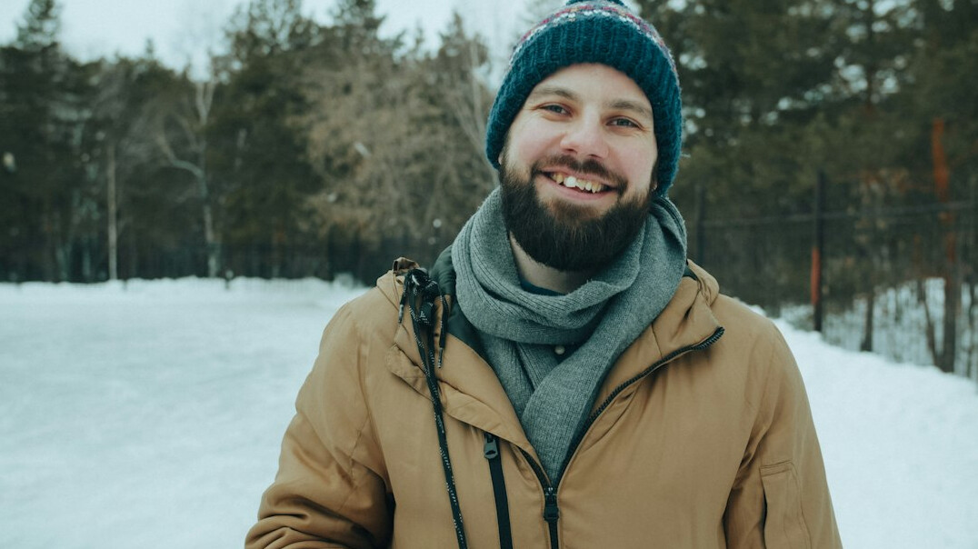 Portrait of a friendly bearded man smiling